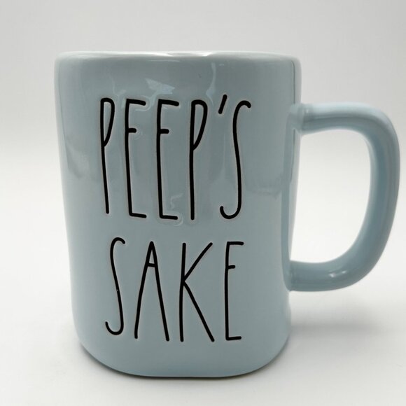 Rae Dunn Artisan Collection Peeps Sake Light Blue Ceramic Mug 12 Oz - Picture 2 of 8